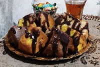 کیک دو رنگ عصرانه