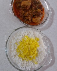 خورشت لوبیاسبز بامرغ❤