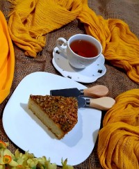 کیک باروکش کرم ارده