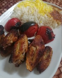 بال مرغ کبابی تند