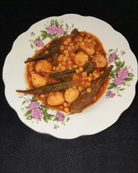 خورش بامیه باکوفته قلقلی