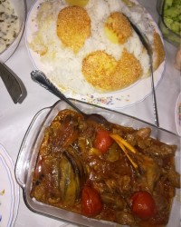 چلو خورشت بادمجان.