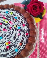 کیک شکلاتی با گاناش