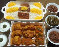 خوراک مرغ و سبزیجات