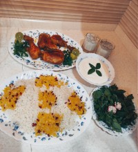 زرشک پلو ومرغ