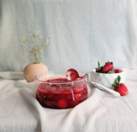 مربای توت فرنگی با ژلاتین❤️