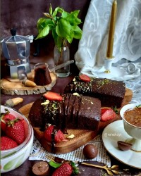 کیک قهوه شکلاتی