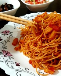 ماکارونی بدون گوشت