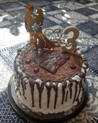 کیک سومین ماهگرد عروسیمون