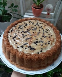 کیک موز ونسکافه با کرم نسکافه