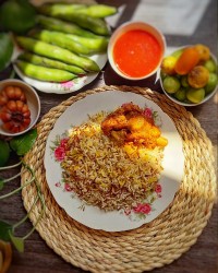 رشته پلو با گوشت