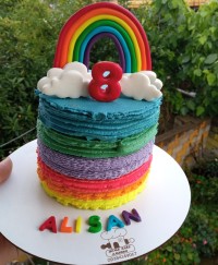 کیک رنگین کمانی