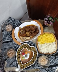 چلو گوشت زعفرانی