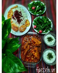 خورش مرغ و سبزیجات