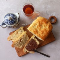 نان تست غنی شده با خامه و گردو