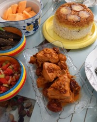 خورش آلو زرشک با مرغ ورق بزن مهربونم