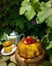 کیک گلاب زعفران گردویی?