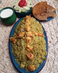 باقـالـی پلـو با مـرغ