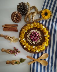 حلوا زعفرانی و شکلاتی