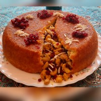 ته چین مرغ با زرده تخم مرغ