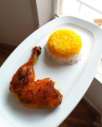 چلو مرغ زعفرانی