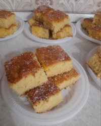 کیک زعفرانی نارگیلی