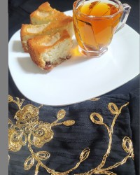 چای و کیک سیب و دارچین