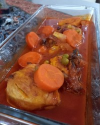 خورشت مرغ و لازانیا