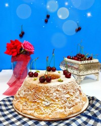 کیک آلبالو اسفنجی