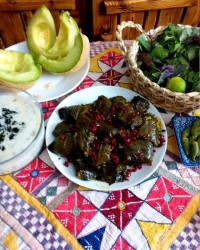 دلمه و آش دوغ