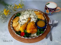 پلو مرغ زعفرانی