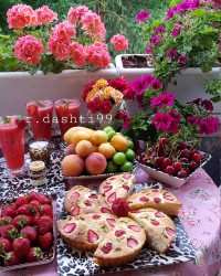 کیک_توت_فرنگی اسموتی_توت_فرنگی