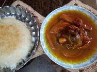 خورشت به آلو با قلم