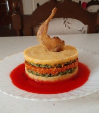 پوره سیب زمینی و کوکو بروکلی