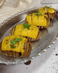 سیب زمینی تنوری آکاردئونی