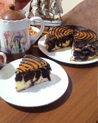 کیک زبرا پنبه ای