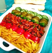 سلام سلام دوستای خوبم نهار ساده امروز ما بندری تند وتیز تقدیم شما