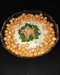 سالاد بادمجان و نخود