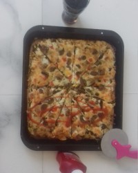 پیتزاقارچ وگوشت