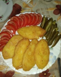 کتلت سیب زمینی پخته