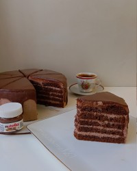 کیک نوتلا کافی شاپی