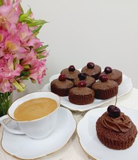 کیک قهوه فول شکلاتی