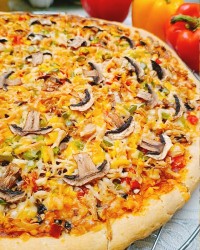 پیتزا مرغ وقارچ