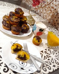 کاپ کیک سه رنگ