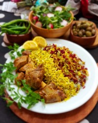 سبزی پلو و ماهیچه