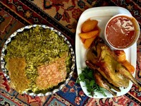 باقالی پلو مرغ محلی جاتون سبز همراهان گرامی