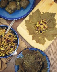 دلمه برگ مو شیرین (کرمانی)