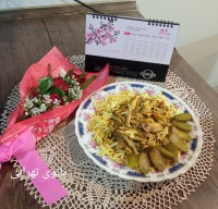 خوراک مرغ وقارچ