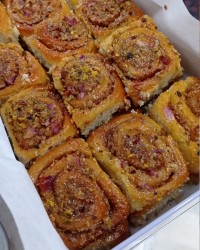 نان رول باقلوا (با خمیر نان شکلاتی سه نان)