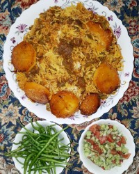 لوبیا پلو جاتون خالی دوستان عزیزم